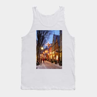 Schnoorviertel in winter with Christmas lights, Bremen, Germany Tank Top